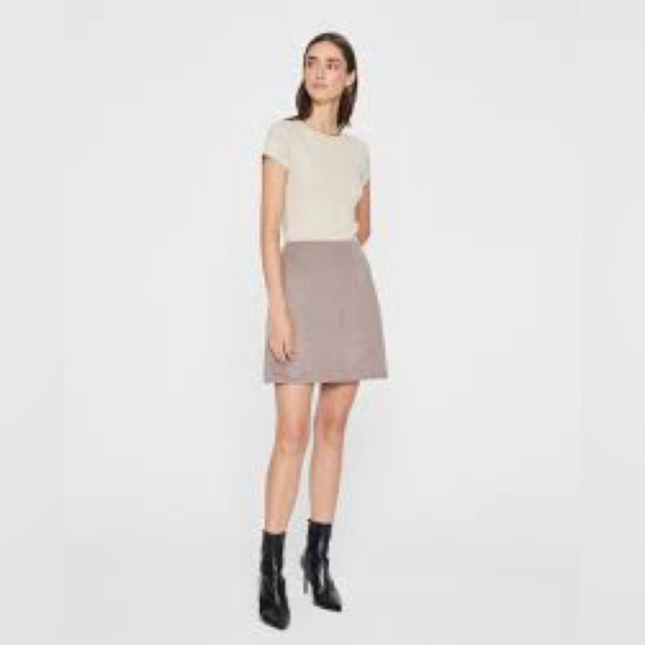 Club monaco size 4 wool Centie Mini Skirt brown - Picture 1 of 7